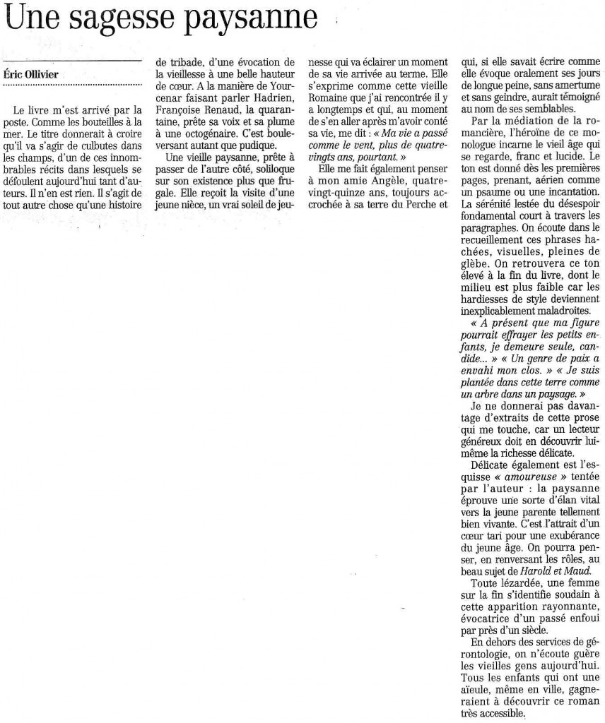 Le Figaro Littéraire, 2000