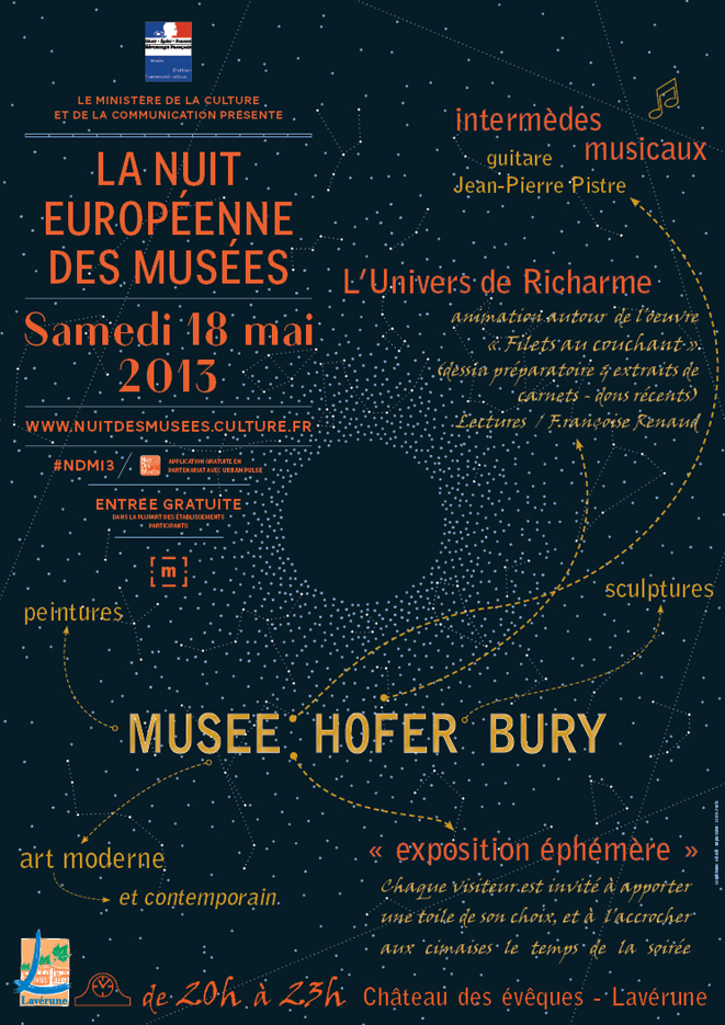 affiche Nuit des Musées, 18 mai 2013